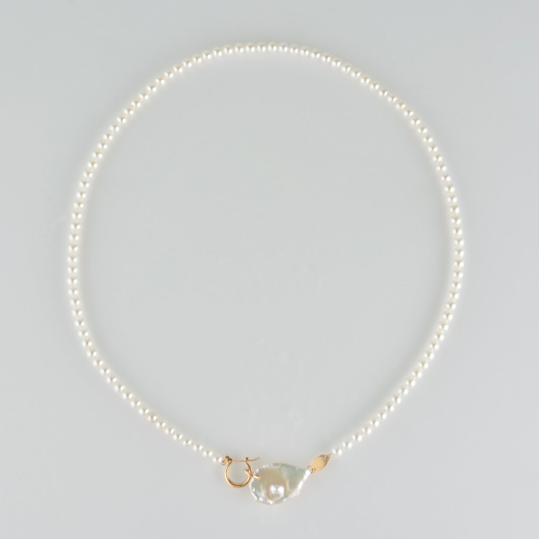 hung clasp fresh water pearl necklace – shinkai jewelry