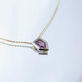 pebble pink sapphire necklace