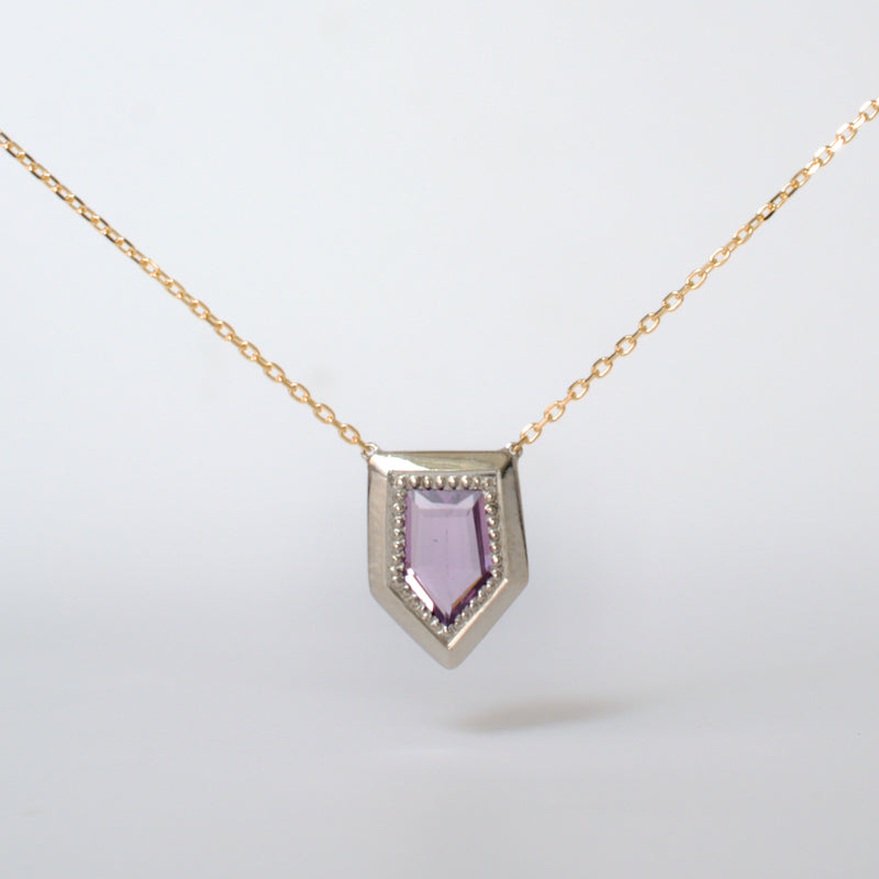 pebble pink sapphire necklace