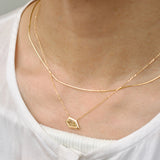 pebble yellow sapphire necklace