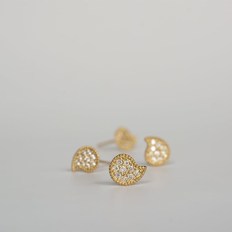 pichon diamond pierced earrings