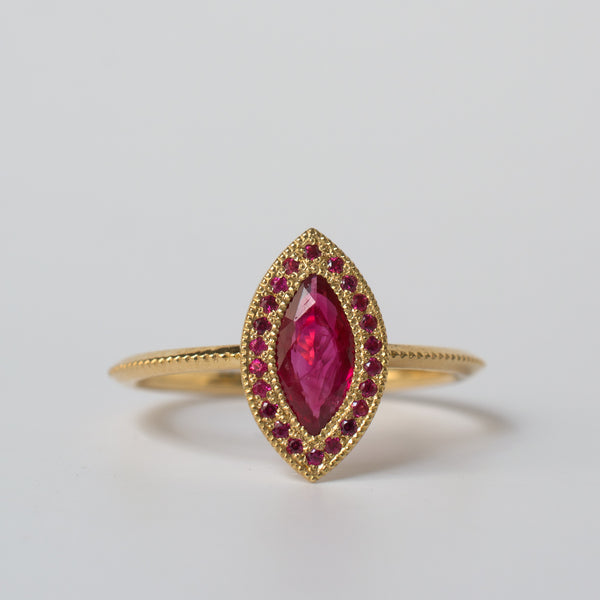 pebble ruby diamond ring