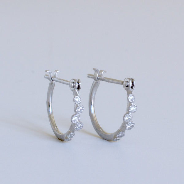 spread diamond hoop earrings PT