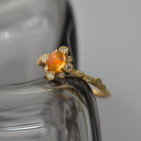 spread opal diamond ring　R2509-002