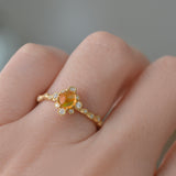 spread opal diamond ring　R2509-002