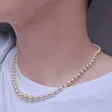 hung black diamond clasp akoya pearl necklace