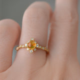 spread opal diamond ring　R2509-002