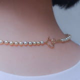 hung black diamond clasp akoya pearl necklace