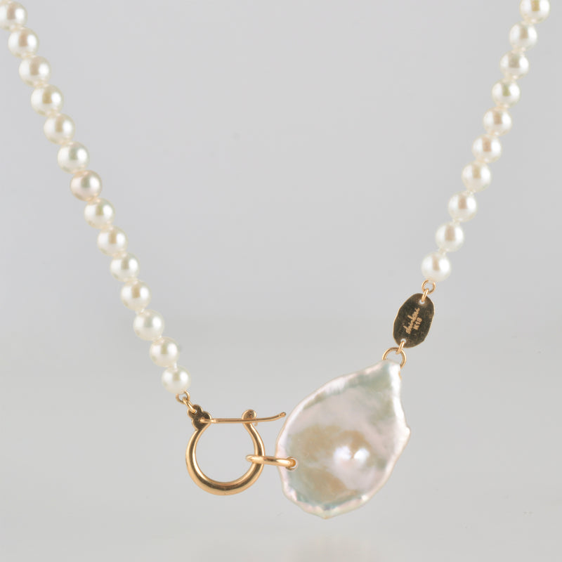 hung clasp fresh water pearl necklace