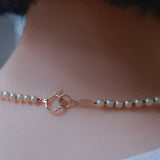 hung black diamond clasp akoya pearl necklace