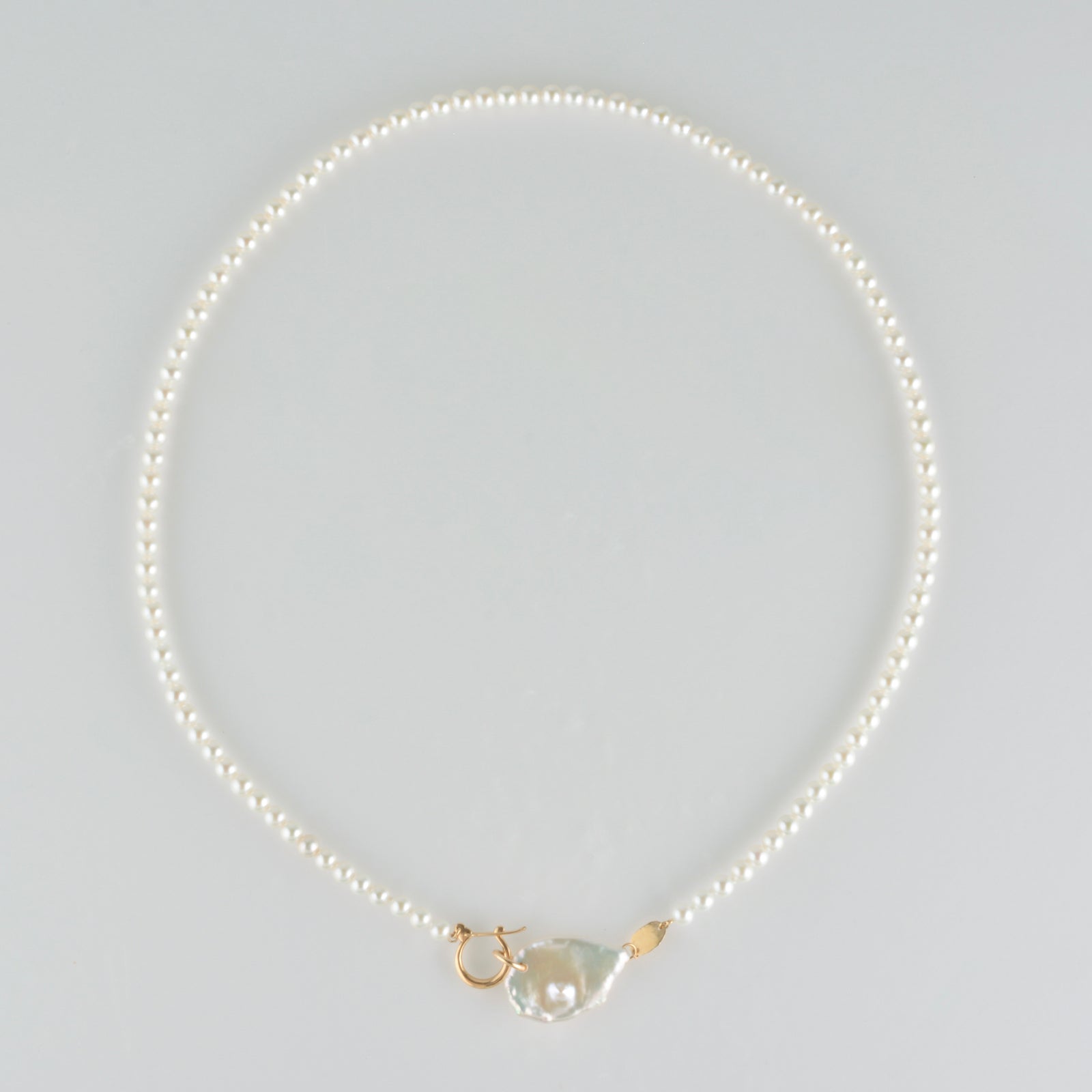 hung clasp fresh water pearl necklace – shinkai jewelry