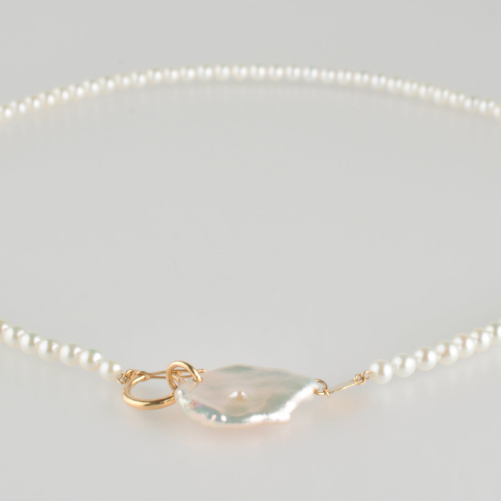 hung clasp fresh water pearl necklace – shinkai jewelry