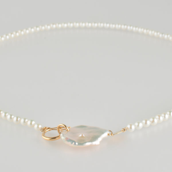 hung clasp fresh water pearl necklace