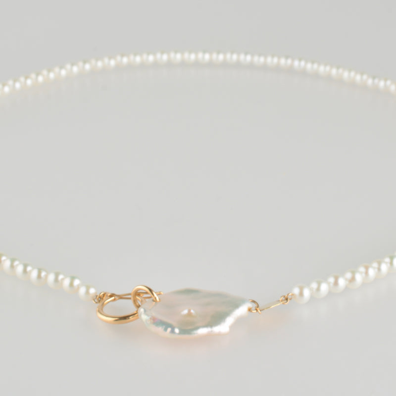 hung clasp fresh water pearl necklace