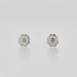 anemone diamond pierced earrings
