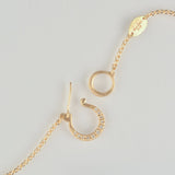 hung diamond clasp chain necklace