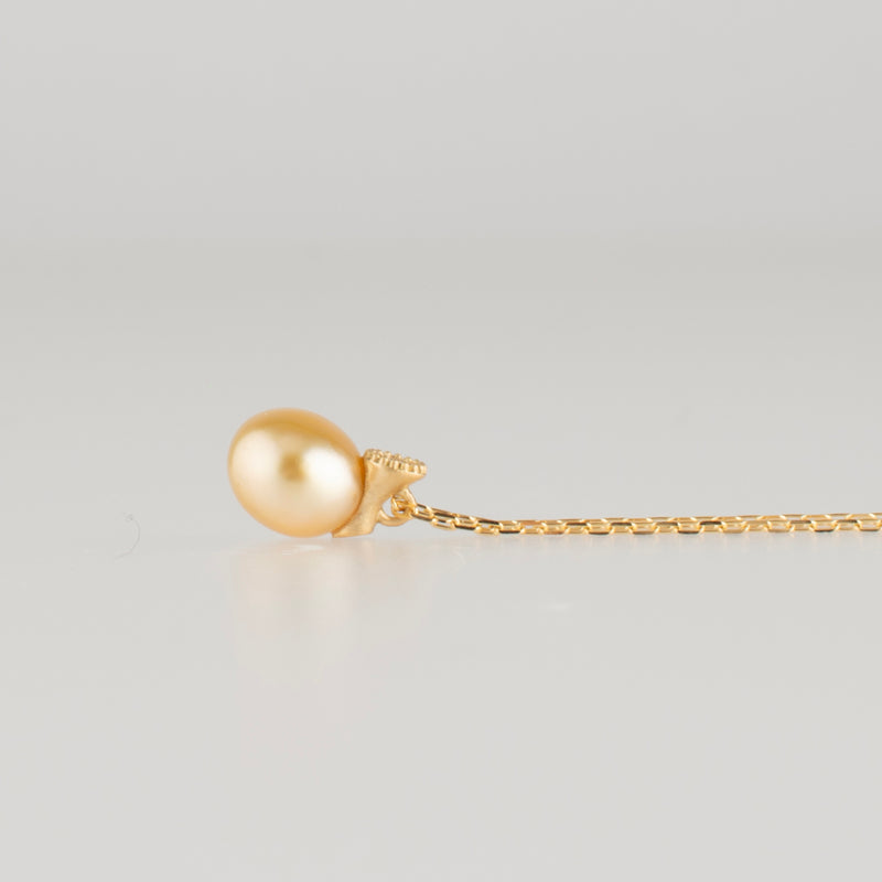 baby kidny south sea pearl diamond necklace
