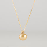 baby kidny south sea pearl diamond necklace