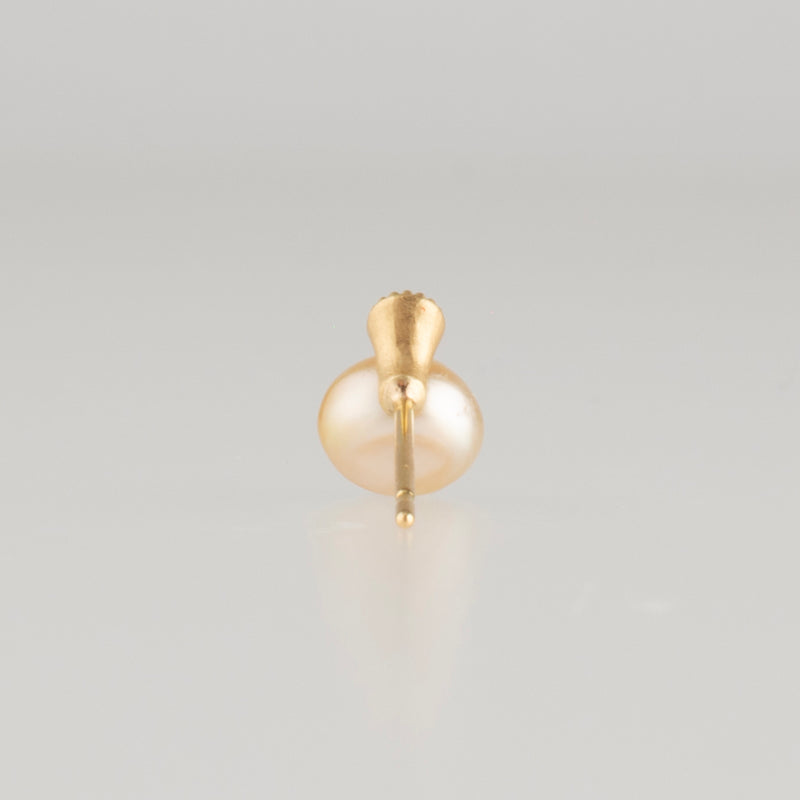 baby kidny south sea pearl diamond earrings