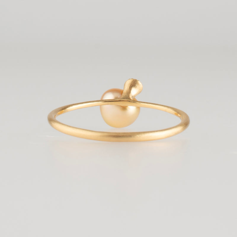 baby kidny south sea pearl diamond ring