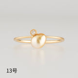 baby kidny south sea pearl diamond ring
