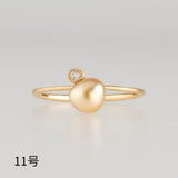 baby kidny south sea pearl diamond ring