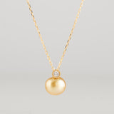 baby kidny south sea pearl diamond necklace