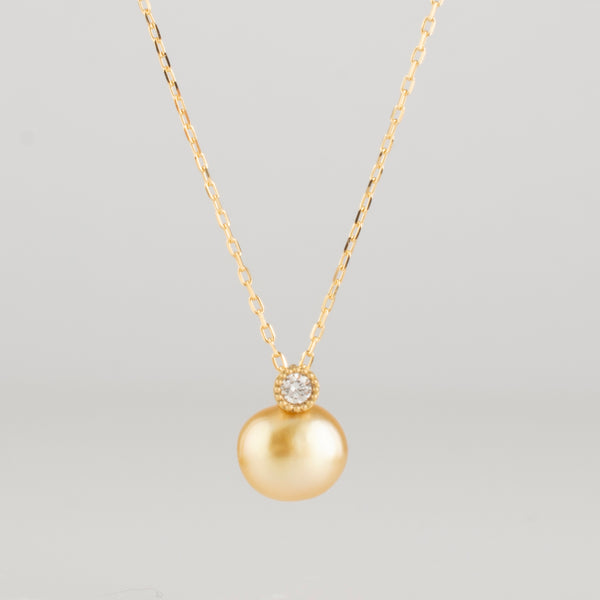 baby kidny south sea pearl diamond necklace