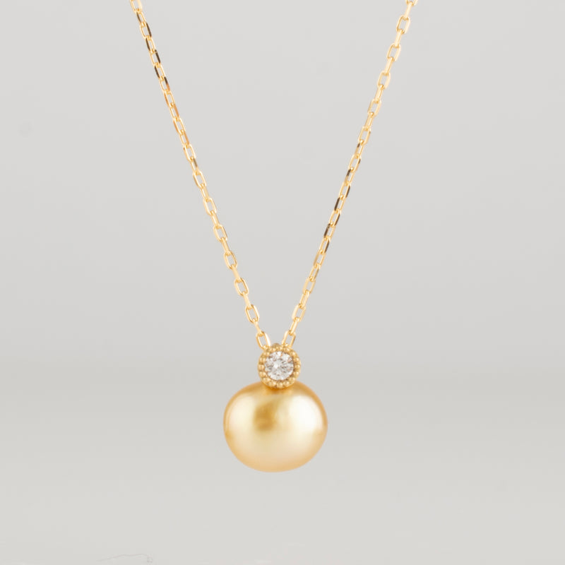 baby kidny south sea pearl diamond necklace