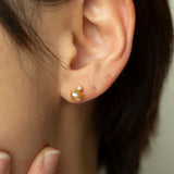 baby kidny south sea pearl diamond earrings