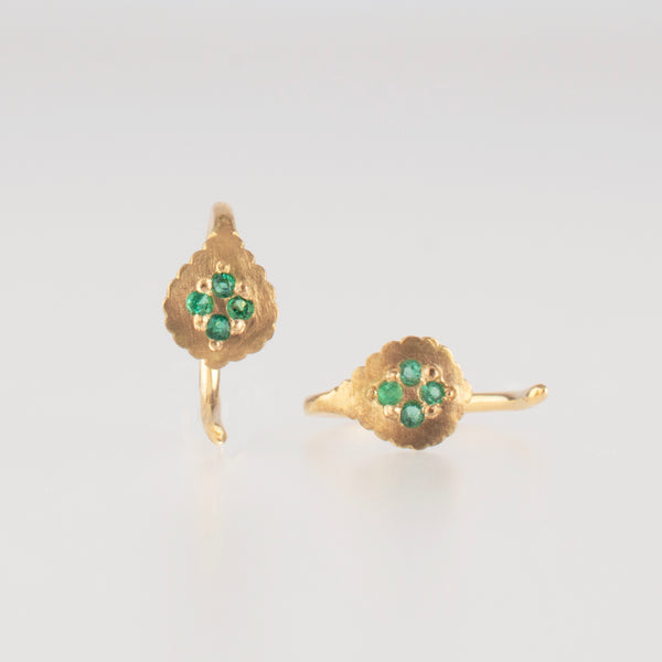Limited Collection - paisley emerald earrings