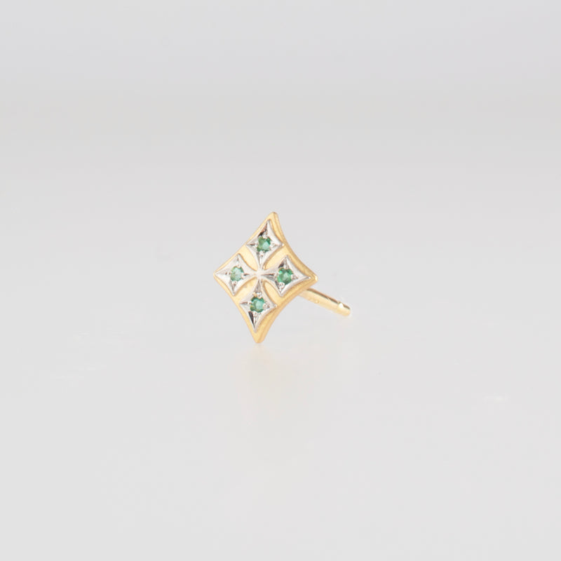 grace emerald stud earrings