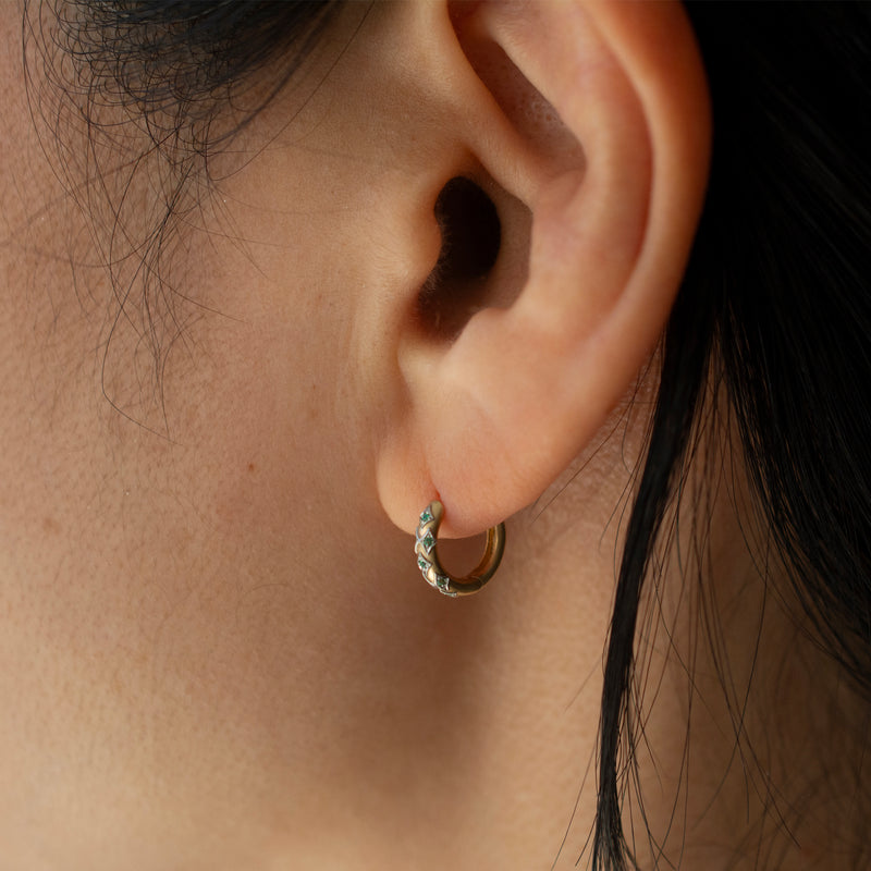 limited collection - grace emerald hoop earrings