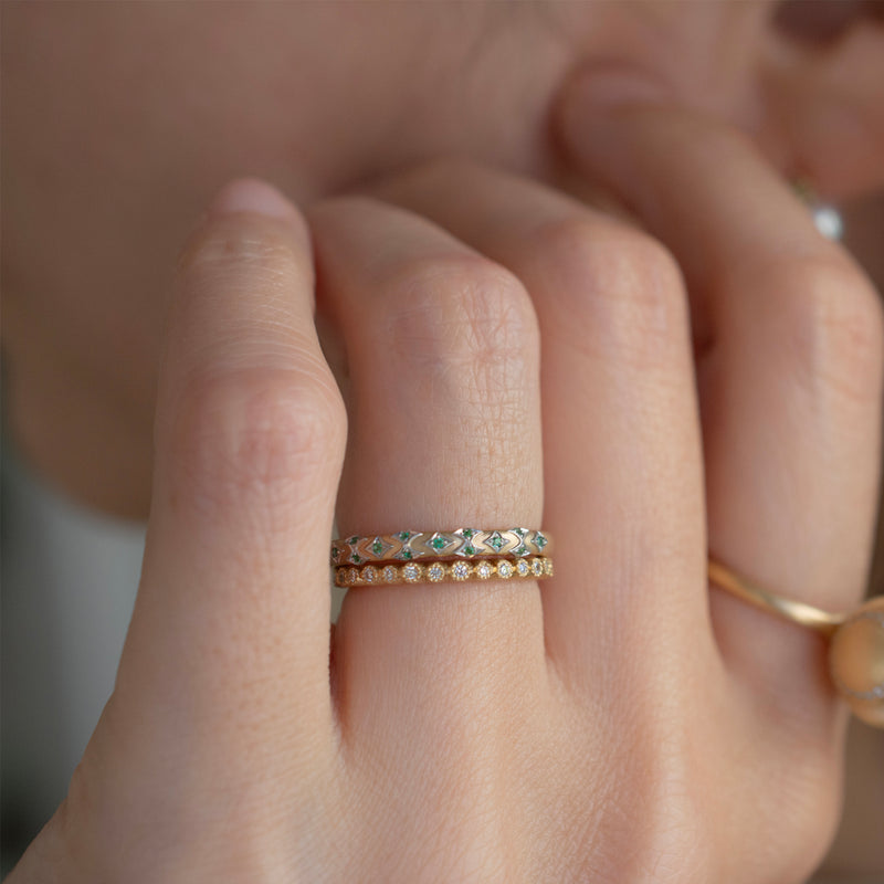 Limited Collection - grace emerald diamond ring　GR00-2-E