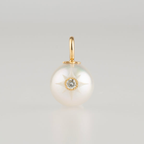 polaris akoya pearl diamond pendant top