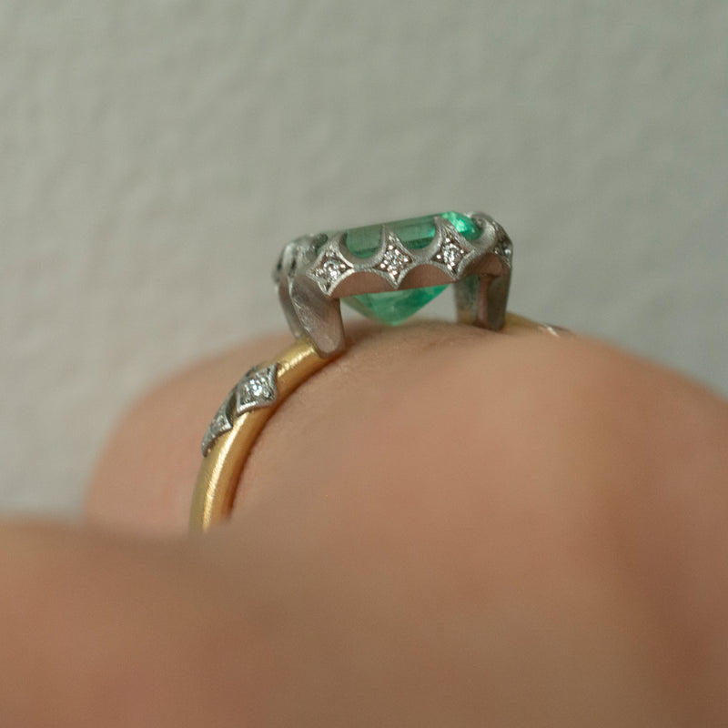 grace emerald diamond ring