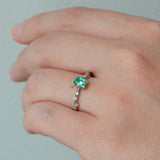 enfold emerald diamond ring