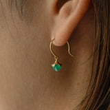 enfold emerald hook earring