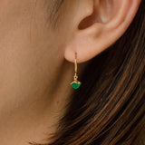 enfold emerald hook earring