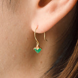 enfold emerald hook earring