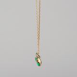 enfold emerald diamond necklace