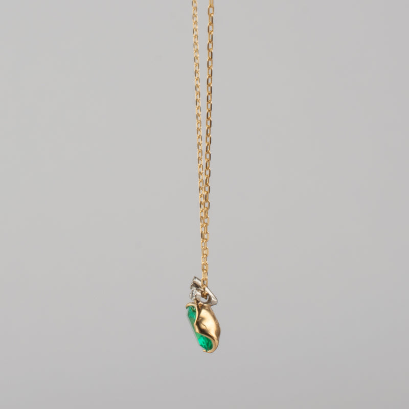 enfold emerald diamond necklace