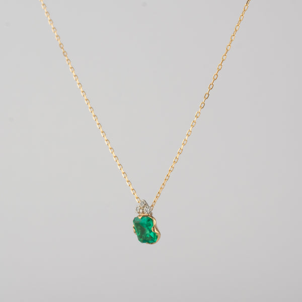 enfold emerald diamond necklace