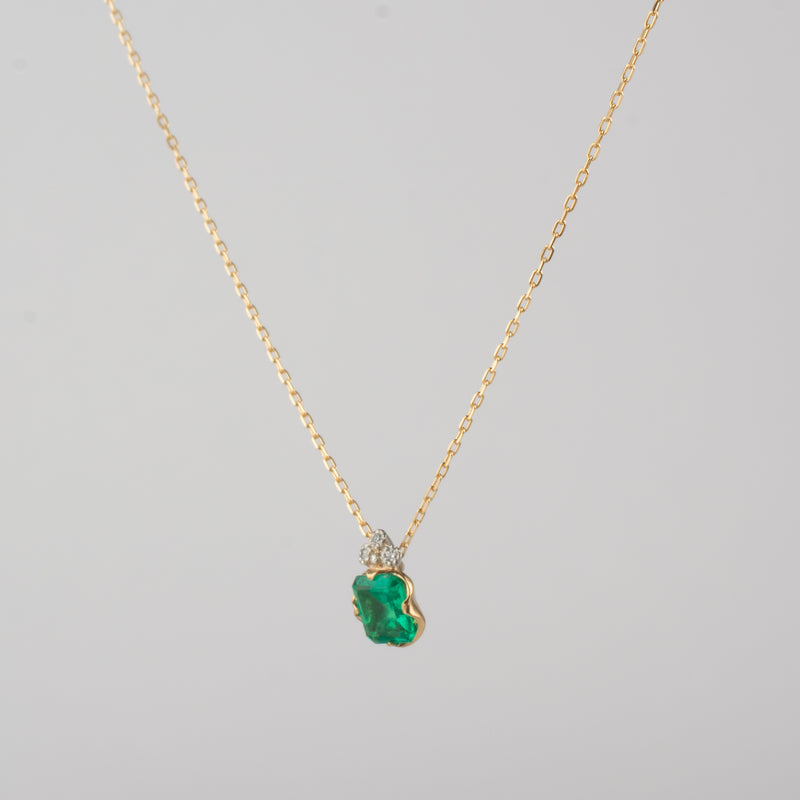 enfold emerald diamond necklace