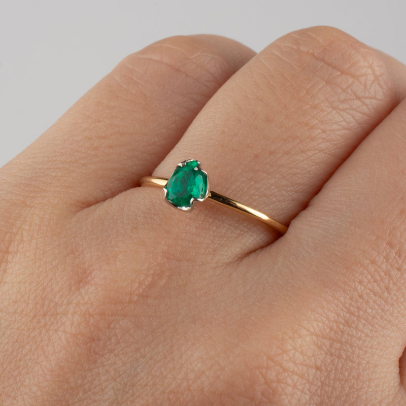 enfold emerald diamond ring