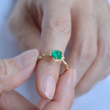 spread emerald diamond ring　R2512-008