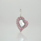 pave south sea pearl diamond pendant top T2601-005