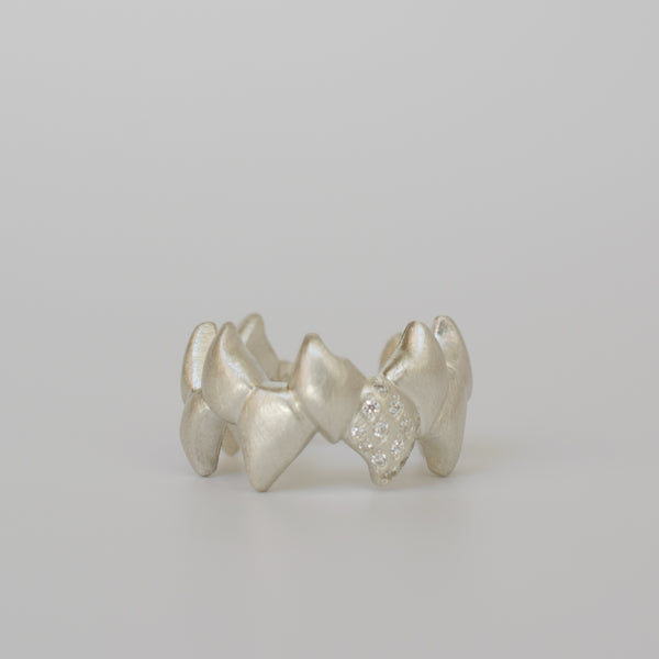 phantom diamond silver ear cuff
