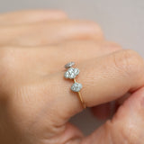 bloom 3motif diamond ring PT YG