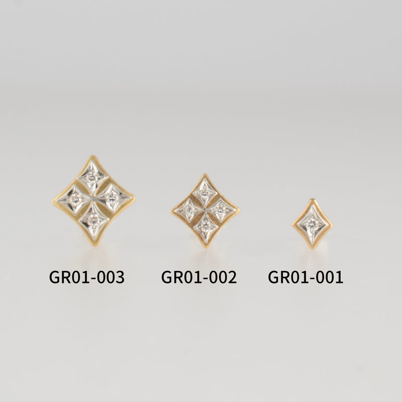 grace diamond stud earrings　GR01-001